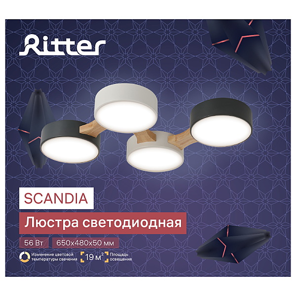 Потолочная люстра Ritter Scandia 52071 9